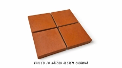 Ruční cihelná dlažba CD180 18x18x3 cm (I. jakostní třída)